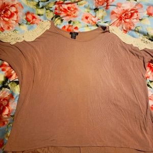 Mauve rue 21 cold shoulder shirt